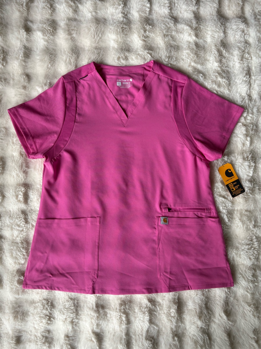 Carhartt Women’s Force Cross-Flex V-Neck Scrub Top Size L